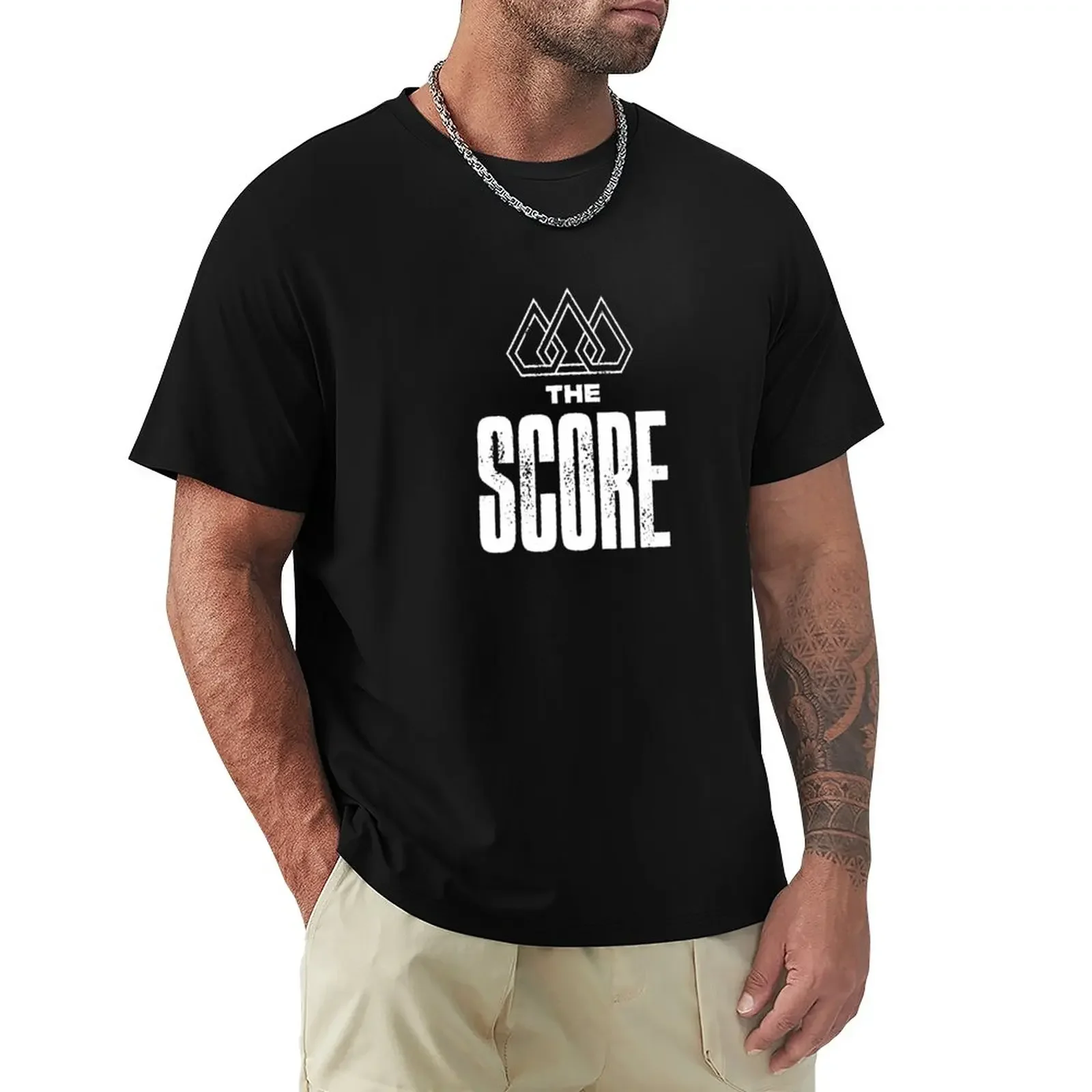 humor fashion t shirt The score T-Shirt graphics t shirt Short sleeve tee sweat shirt crew neck men's hip hop tees black t-shirt