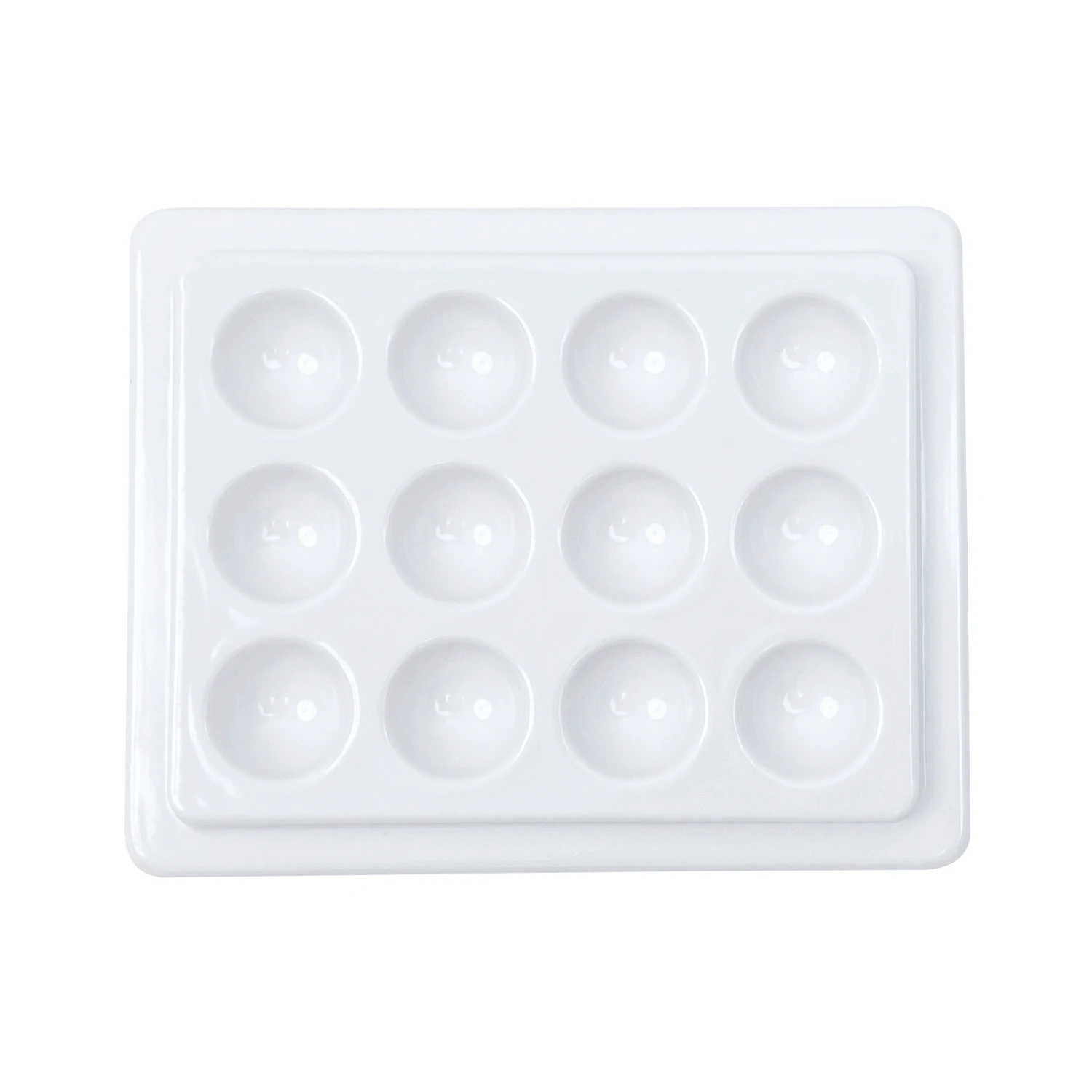 JOLANT 12 Holes Dental Lab Equipment Porcelain Mixing Tray With Cover Watering Moisturizing Plate Ceramic Palette