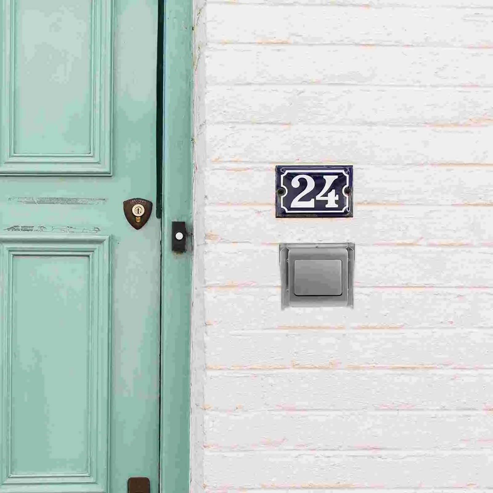 Ring Doorbell Wireless Splash Box Waterproof Shell for Chime Splash-proof Metal Cover Access Silver Weatherproof Rainproof Baby