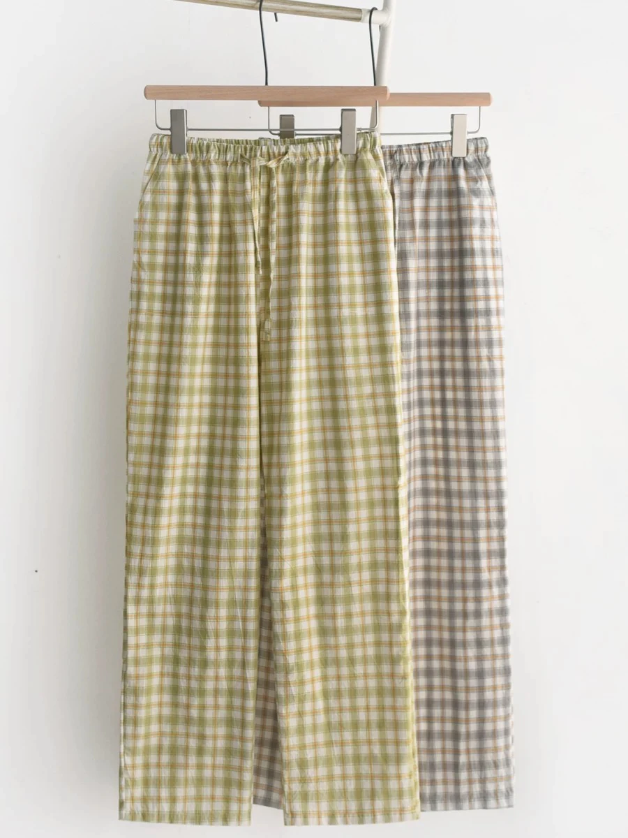 2025 New Pajama Pants Men's Spring & Fall Casual Pants Men's Loose Straight Home Pants Can Be Worn Outside