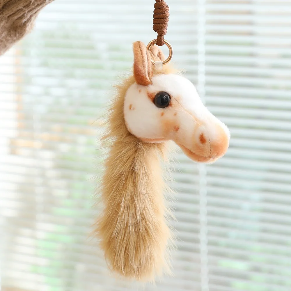 

Funny PP Cotton Pony Head Pendant Fluffy Soft Horse Plush Toy Collection Comfortable Mascot Pony Doll Boys and Girls