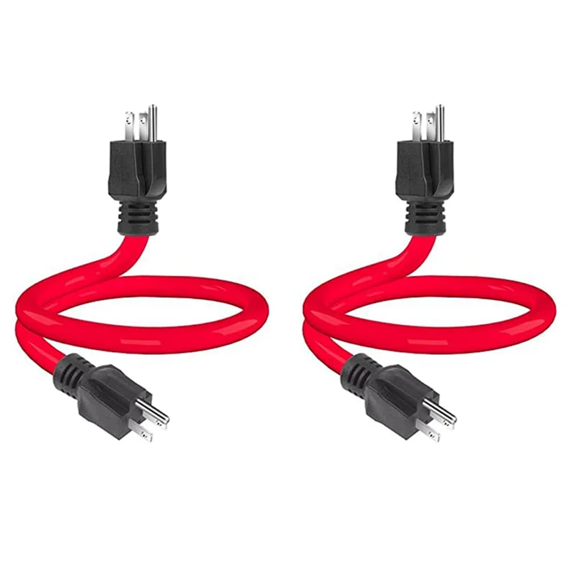 

AC88-2X 3Prong Male To Male Extension Cord, Generator Adapter Cord NEMA 5-15P For Transfer Switch,12AWG 125V (2FT) US Plug