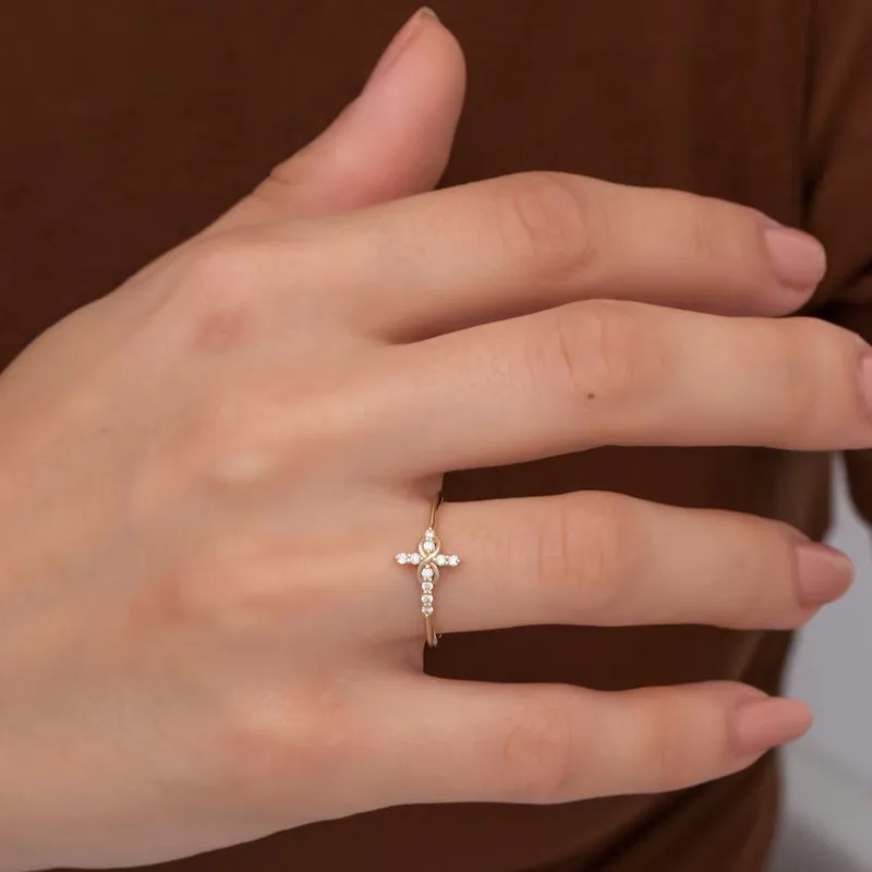 Fashion Unique Mobius Strip Cross Ring Symbolizing Eternal Love, Versatile Jewelry For Daily Casual Wear, Holiday Gift