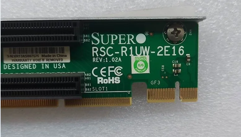 RSC-R1UW-2E16 1U LHS WIO 2x PCI Express 3.0X16 Tái Bản 1 Thẻ Mạch