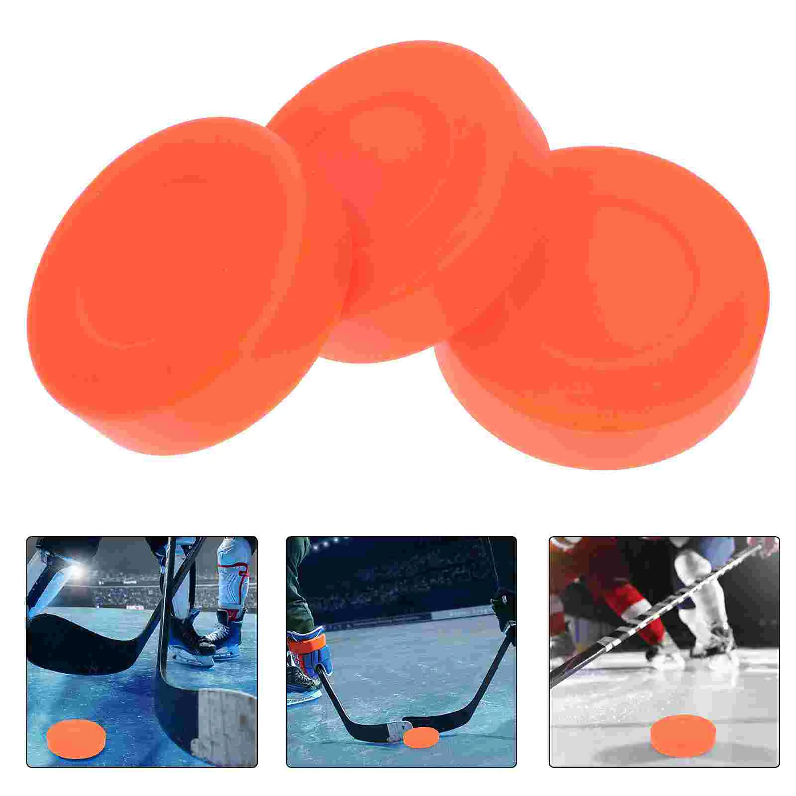 

Hockey Pucks Hardness Adjustable Matte Ice Hockey PVC Flat Ball Hockey Outdoor Hockey Puck Balls Replacement for Game