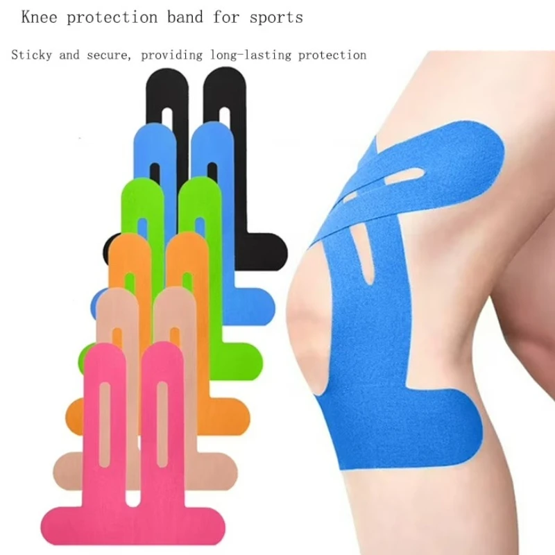 10 Stück spezielle Bandagen für Sportler, Knieprotektoren zum Klettern, Muskelpflaster, kein Schneiden erforderlich, einteiliges Design zum Laufen