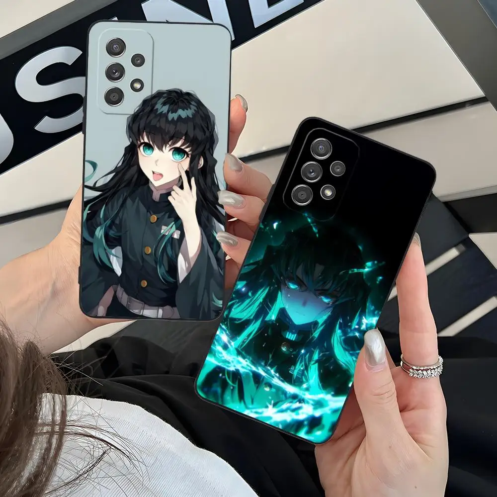 شيطان القاتل Muichiro قضية الهاتف لسامسونج غالاكسي A73 72 71 70 56 55 54 53 52 36 35 34 23 16 15 5G الطباعة الملونة جميلة #2