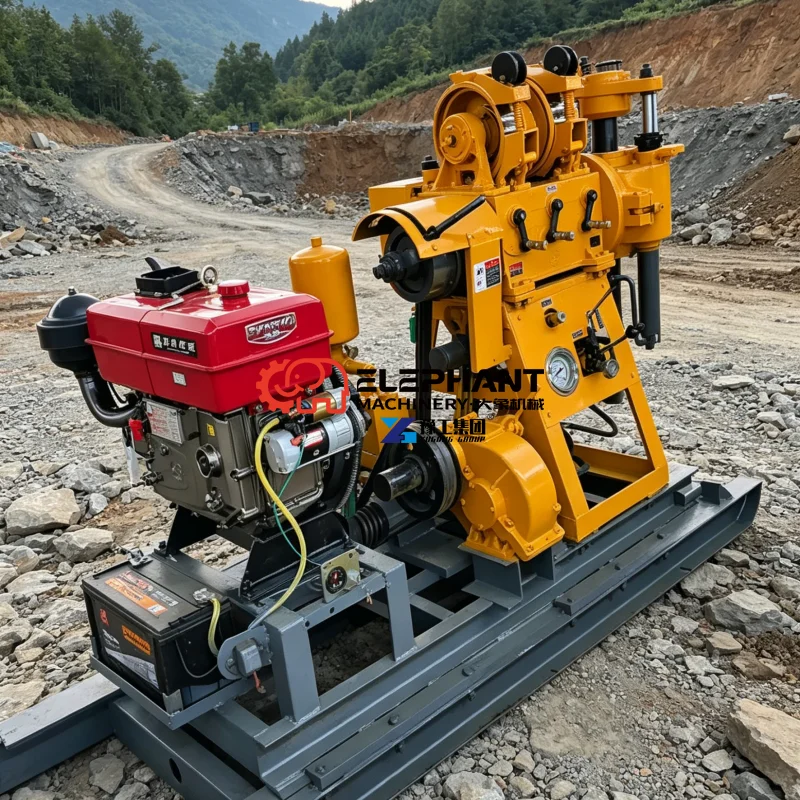 Portable Mineral Analysis Rig 130m 150m 200m Hydraulic Automatic Feed Diamond Bit Geological Core Sampling Drill