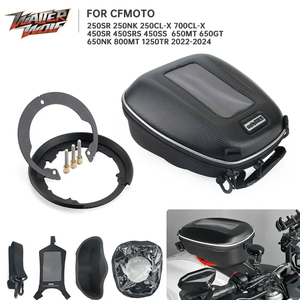 Detachable Tanklock Flange Tank Bag Luggage For CFMOTO 450SR 450SRS 450SS 650MT 800MT 250NK 650NK 250SR 250 450 650 800 SR MT NK