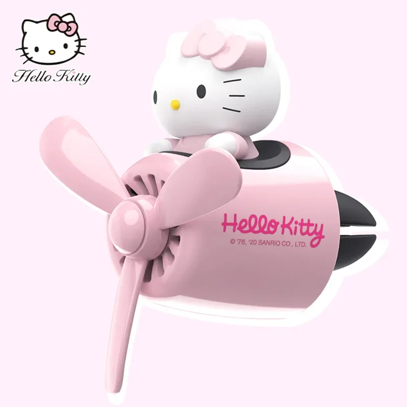 Sanrio Hello Kitty Car Air Freshener Rotating Propeller Aromatherapy Car Accessories Interior Perfume Diffuser FragranceOrnament