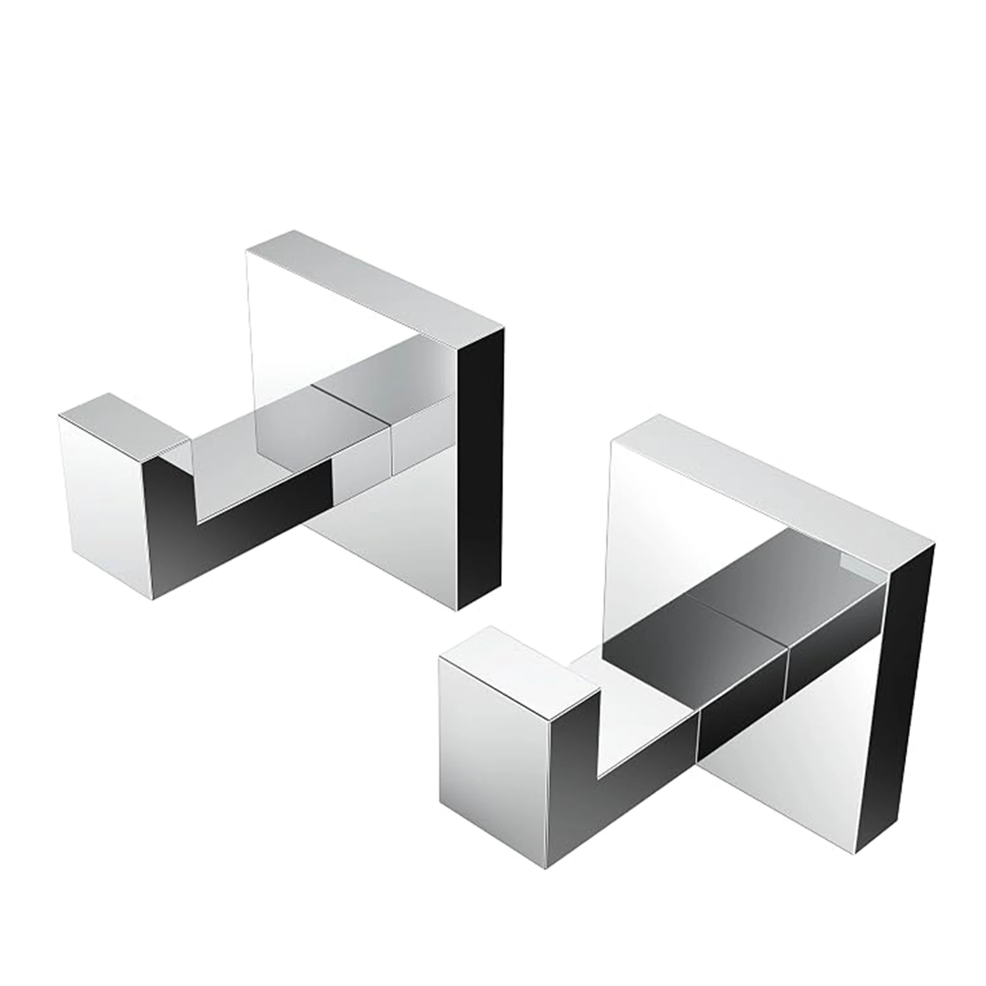 Complete Accessories Square Base Towel Hooks Adhesive Smooth Robe Hooks Heavy Duty Suction