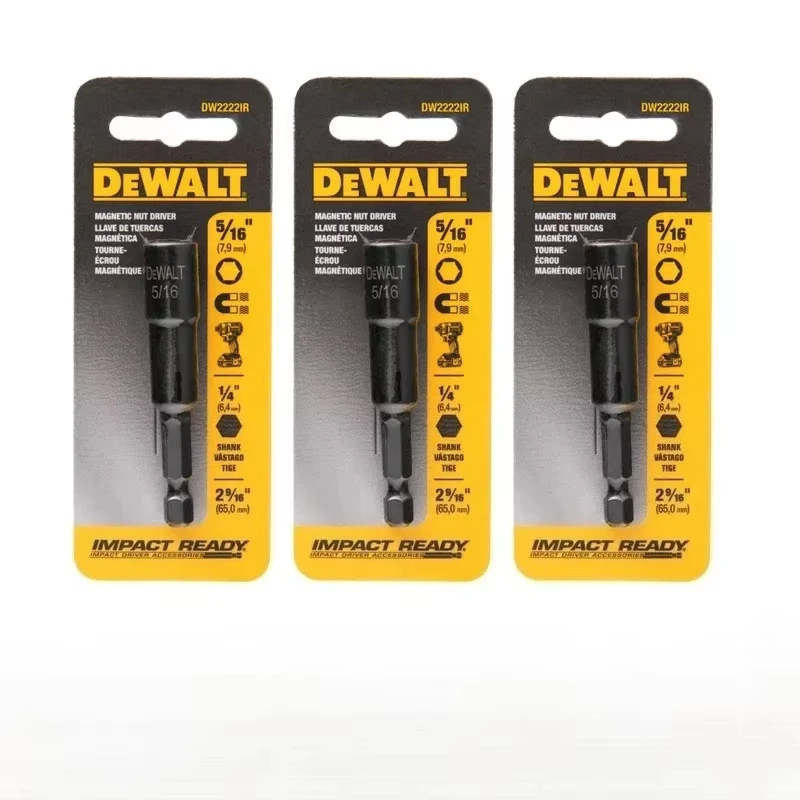 

DEWALT DW2222IR Impact Ready 5/16'' Nut Drivers - 1/3/5/10 Pcs, Heavy-Duty for Impact Drills/Wrenches, Fastening & Repair Tasks