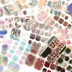 Waterproof Full Cover Patches Toenail Stickers Nail Art Decorations Nail Polish Film Manicure Decals Foot Stickers