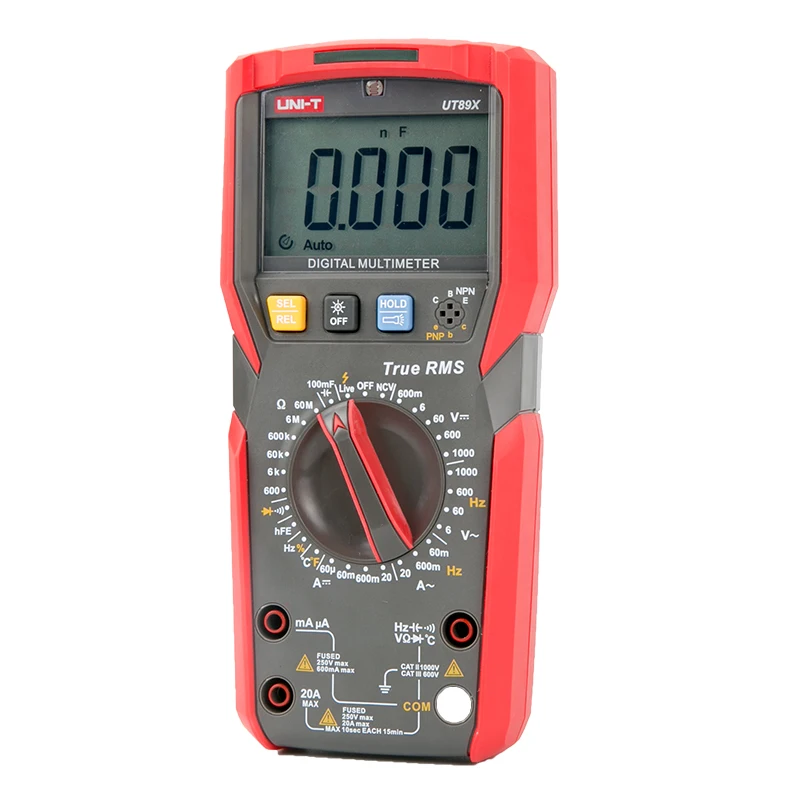 UNI-T True RMS Multimeter Digital Professional Electrical Tester UT89XD UT89X NCV Diode Temperature Triode Capacitance Meter