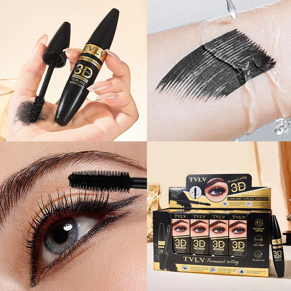 3D Volume Lash Mascara Lengthen Eyelashes Mascara Long Lasting Waterproof Makeup Dense Styling Black Big Belly Mascara Cosmetics