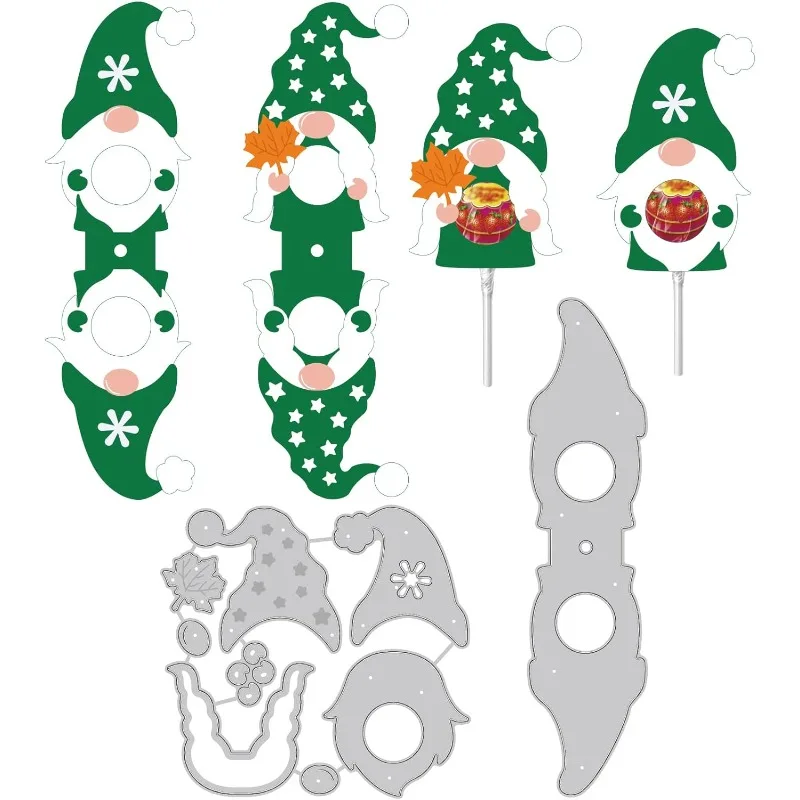 2 Stück st. patricks 3d Gnom Elfen muster Schneidwerk zeuge Schablone Lutscher stehen Metall prägung geschnittene Schablonen Handwerk Präge werkzeuge