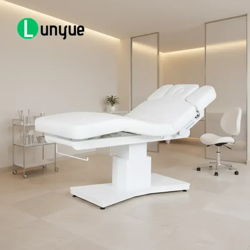 Triple Motor Electric Adjustable Beauty Bed for Eyelash Treatment Spa Massage Furniture with Heating Function
