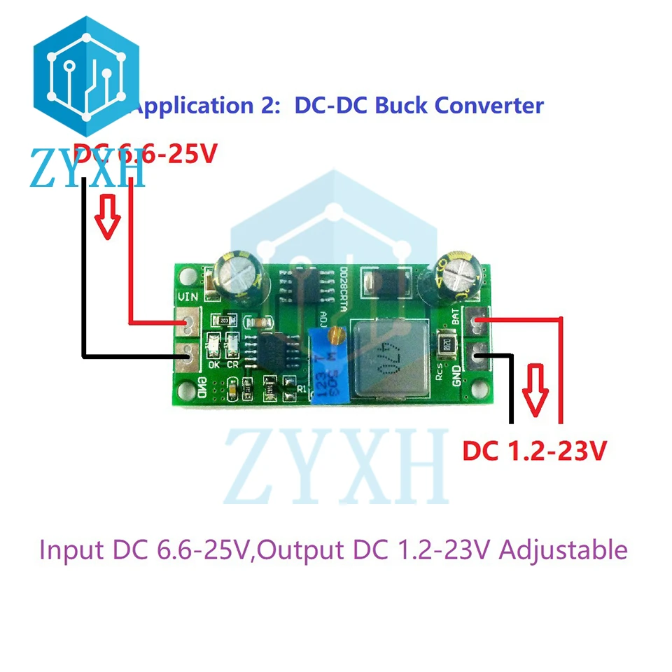 1A 3.7 przeciwko 3.8V 7.4V 11.1V 14.8V 18.5V li-ion LiFePO4 moduł ładowarki do akumulatorów DC-DC przetwornica 6.6-25V do 1.2-23V wskaźnik Led