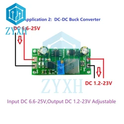 1A 3.7V 3.8V 7.4V 11.1V 14.8V 18.5V Li-ion LiFePO4 Battery Charger Module DC-DC Buck Converter 6.6-25V to 1.2-23V Led Indicator