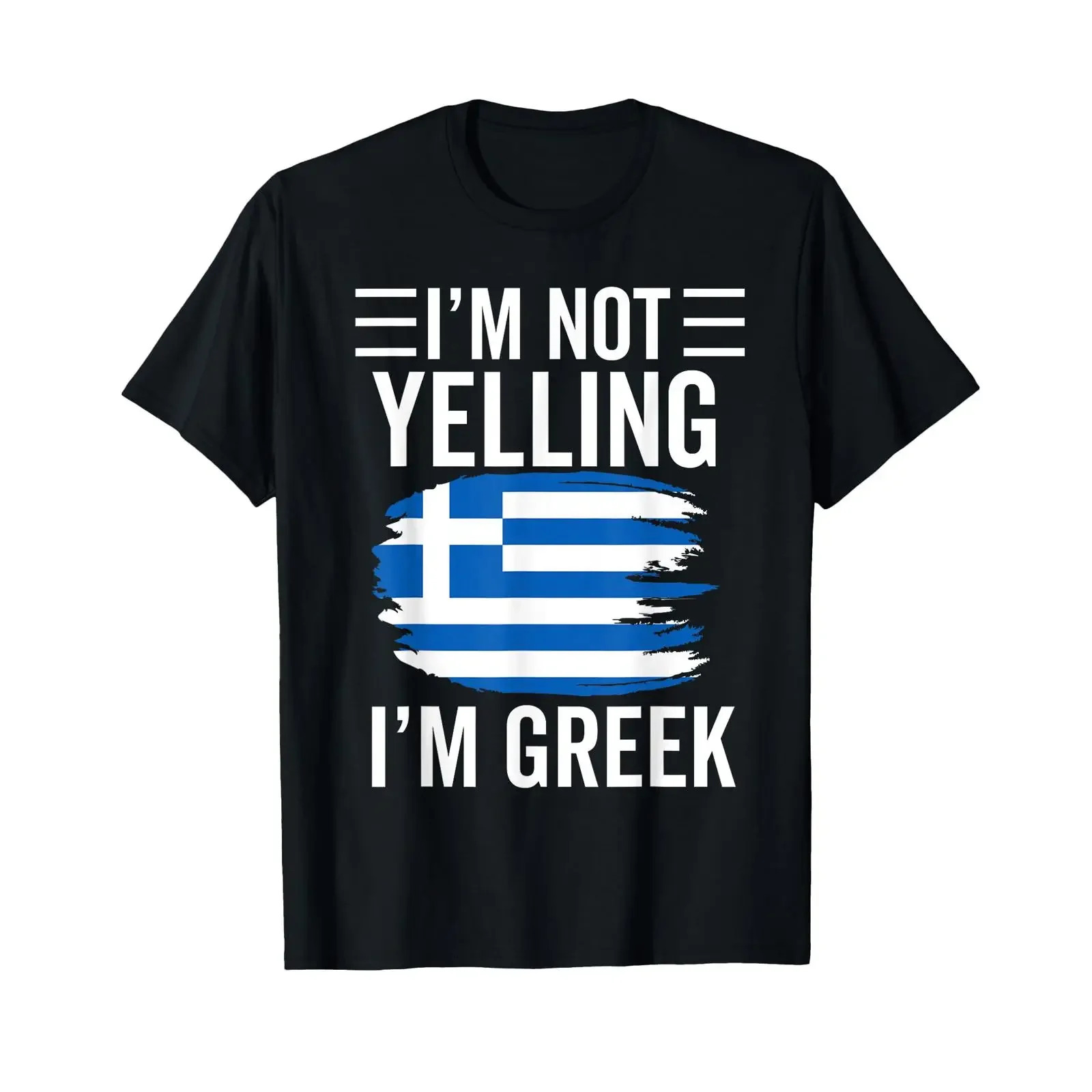 I'm Not Yelling Greek Funny Greece Flag Map Pride T Shirt vintage Washed Comfortable Unisex graphic fashion streetwear