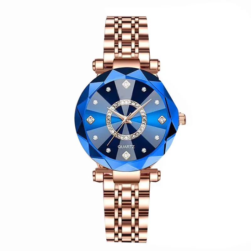 New Original Diamond Dial Quartz Watch for Women Fashion Elegant Ladies Watches Stainless Steel Women's Wristwatch