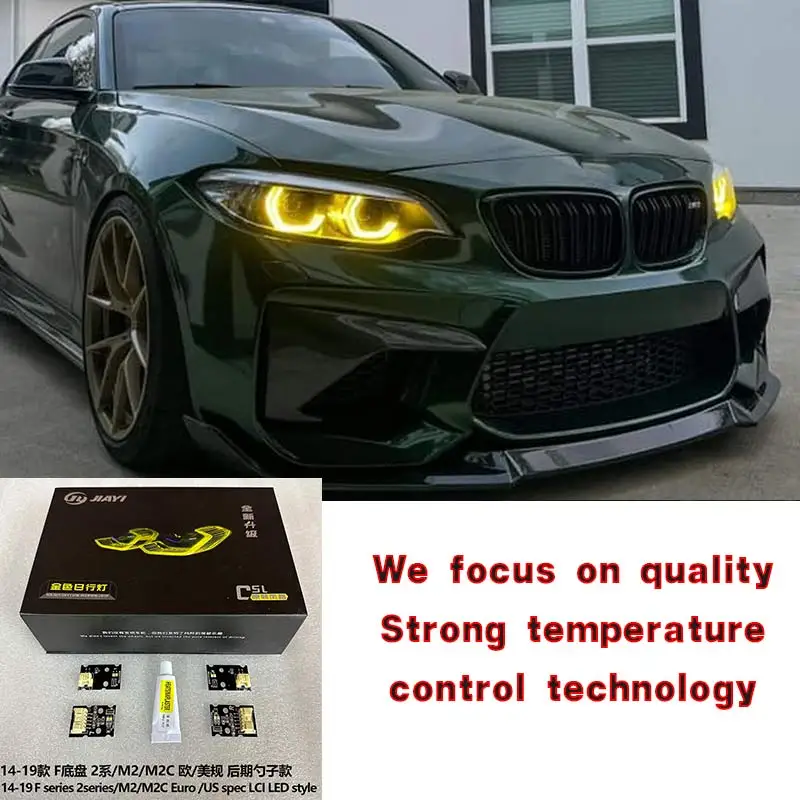 J ONE BMW 2 Series F22 F87 M2 F23 Lamp with Xenon Headlight Yellow Light Source DRL 2014-2019 CSL Style Yellow LED Module