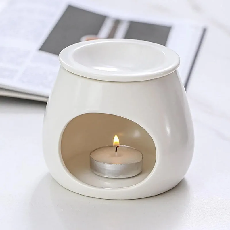 Keramische Etherische Olie Brander Smeltbrander Olie Warmer Theelicht Kaarshouder Aroma Brander Voor Thuis Kantoor Slaapkamer Decoratie