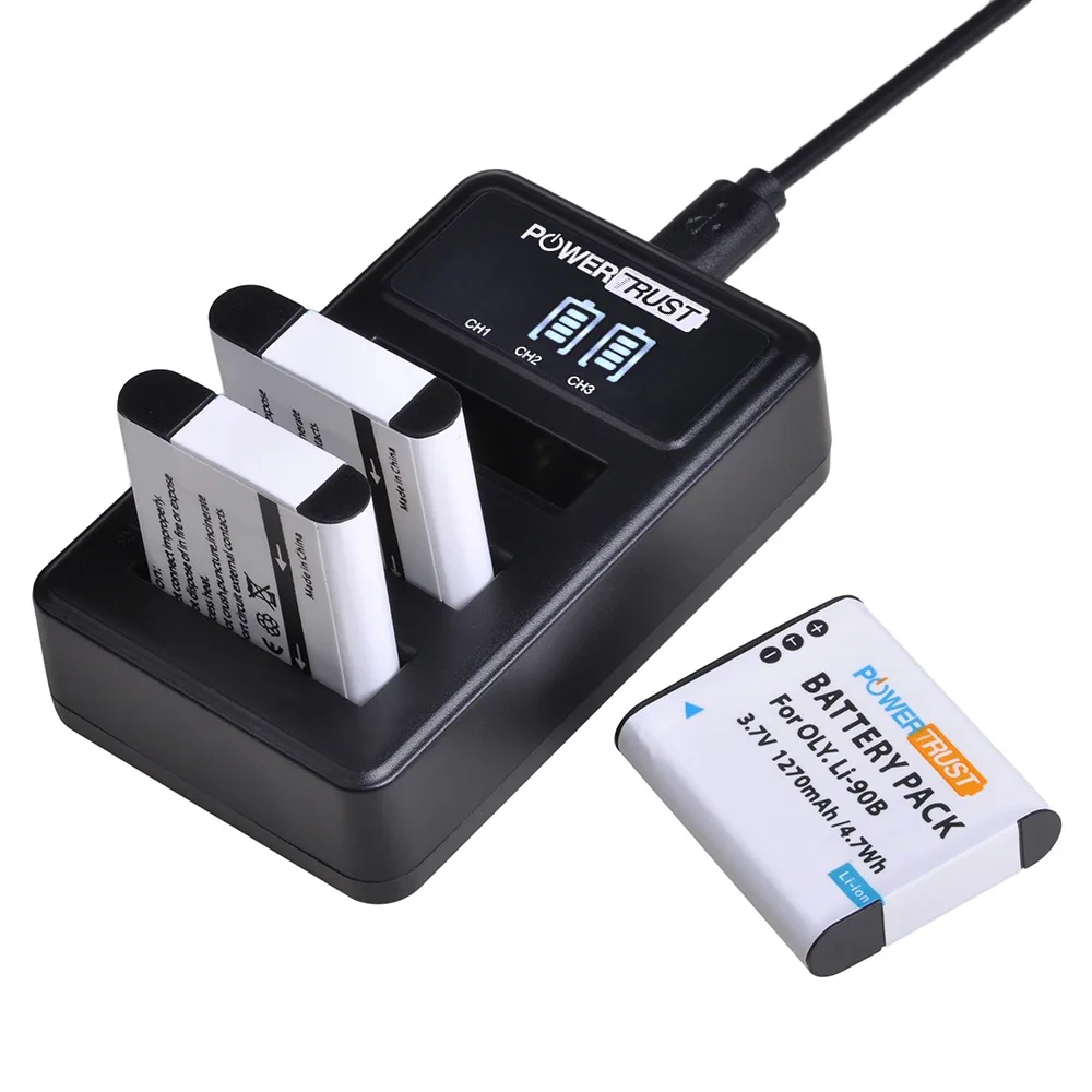 Li-90B Li-92B Battery / Charger for Olympus Li 90B 92B Tough TG-4 TG-6 TG-5 TG-2 TG-1 IHS SH-1 SH-2 SH-60 SH-50 IHS, SP-100