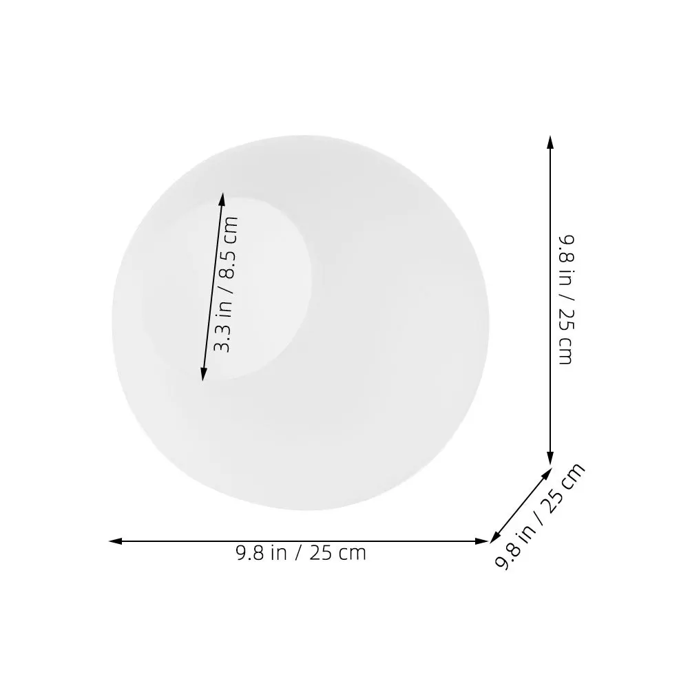 غطاء عاكس الضوء الزجاجي العملي المتين، لون بسيط مطابق لتزيين المنزل الأنيق