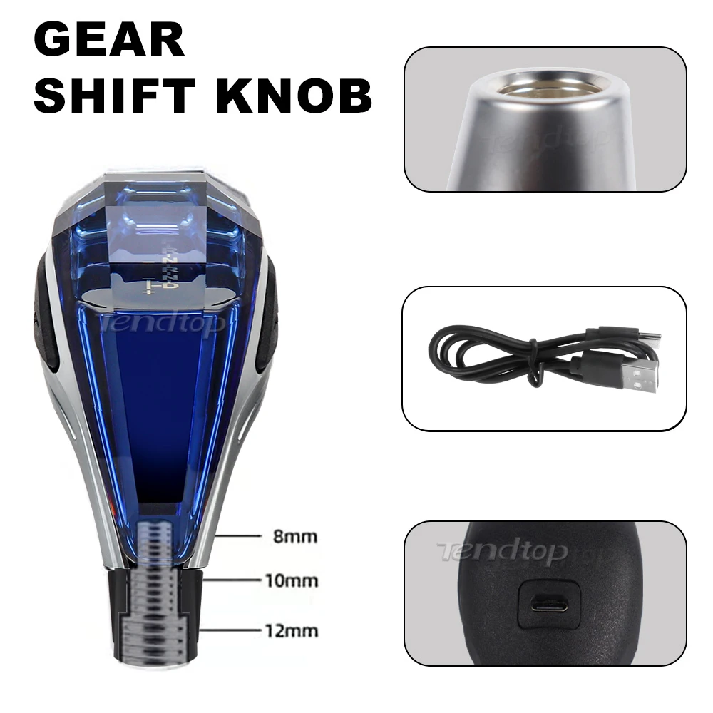 

5/6/PRDN Car Universal Crystal Handle LED Gear Shift Knob For Toyota for Hyundai for Mazda for Ford for Peugeot for VW for Audi