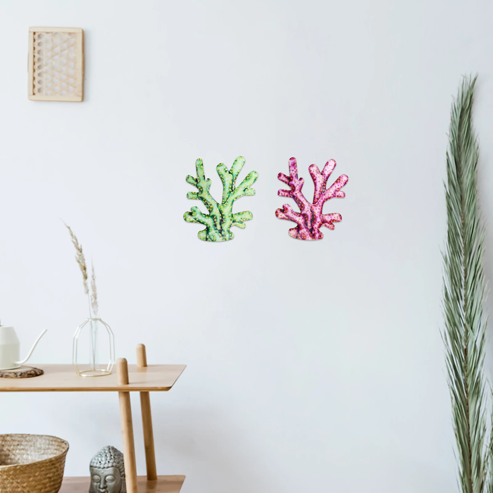 

2pcs Coral Decoration Coral Hanging Home Pendant Wall Decor Creative Hanging for Door Window Shop Wall Ornament Household White