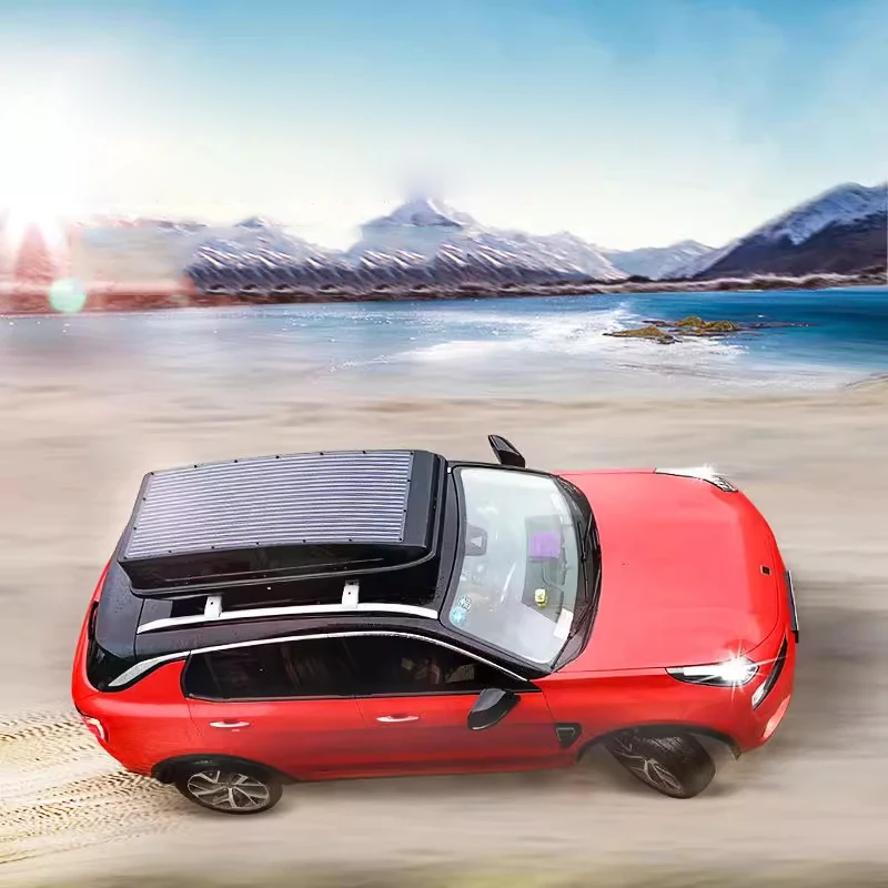 กล่องโซลาร์เซลล์ติดหลังคารถ SUV แผงโซลาร์เซลล์ติดหลังคารถยนต์ ชาร์จเร็ว สำหรับรถบรรทุกพื้นเรียบ แบบอเนกประสงค์ (ปรับแต่งได้)