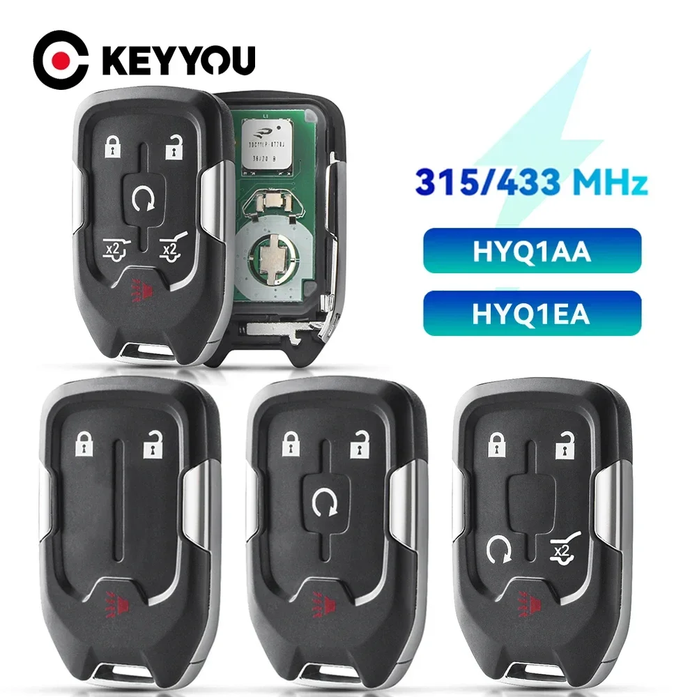 

KEYYOU 315/433 МГц ID46 удаленный ключ от автомобиля для Chevrolet Tahoe Silverado Suburban Tahoe GMC Sierra Acadia Terrain Yukon HYQ1AA HYQ1EA