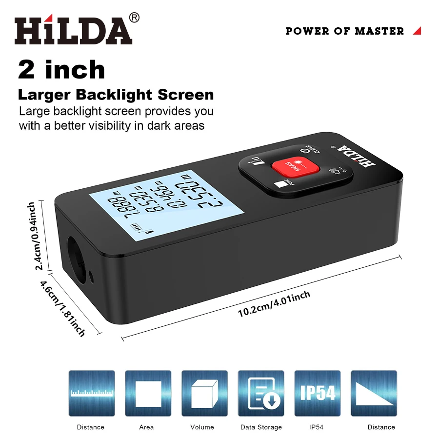 HILDA Laser Rangefinder Distance Meter Rangefinder Laser Tape Range Finder Building лазерный дальномер 120M /100M/50M