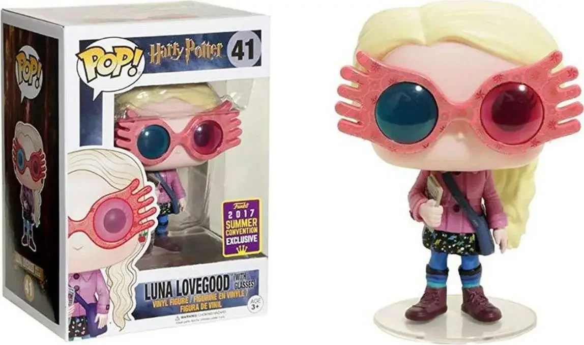 Funko POP Поттер Luna Lovegood в очках 41. #    Фигурки игрушек из ПВХ, 10 см, виниловая фигурка, коллекция фигурок, модель игрушки