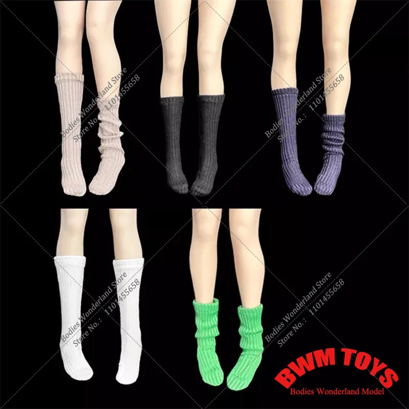 Calcetín de punto para estudiante japonés a escala 1/6, calcetines cortos de tubo medio, accesorio para modelo de 12 pulgadas, figura de acción, cuerpo de muñeca
