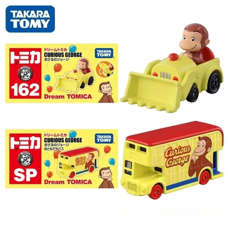 

Модель автомобиля TAKARA TOMY под давлением 162, экскаватор Джорджа Обезьяна 934097, игрушка-симулятор из сплава автобуса