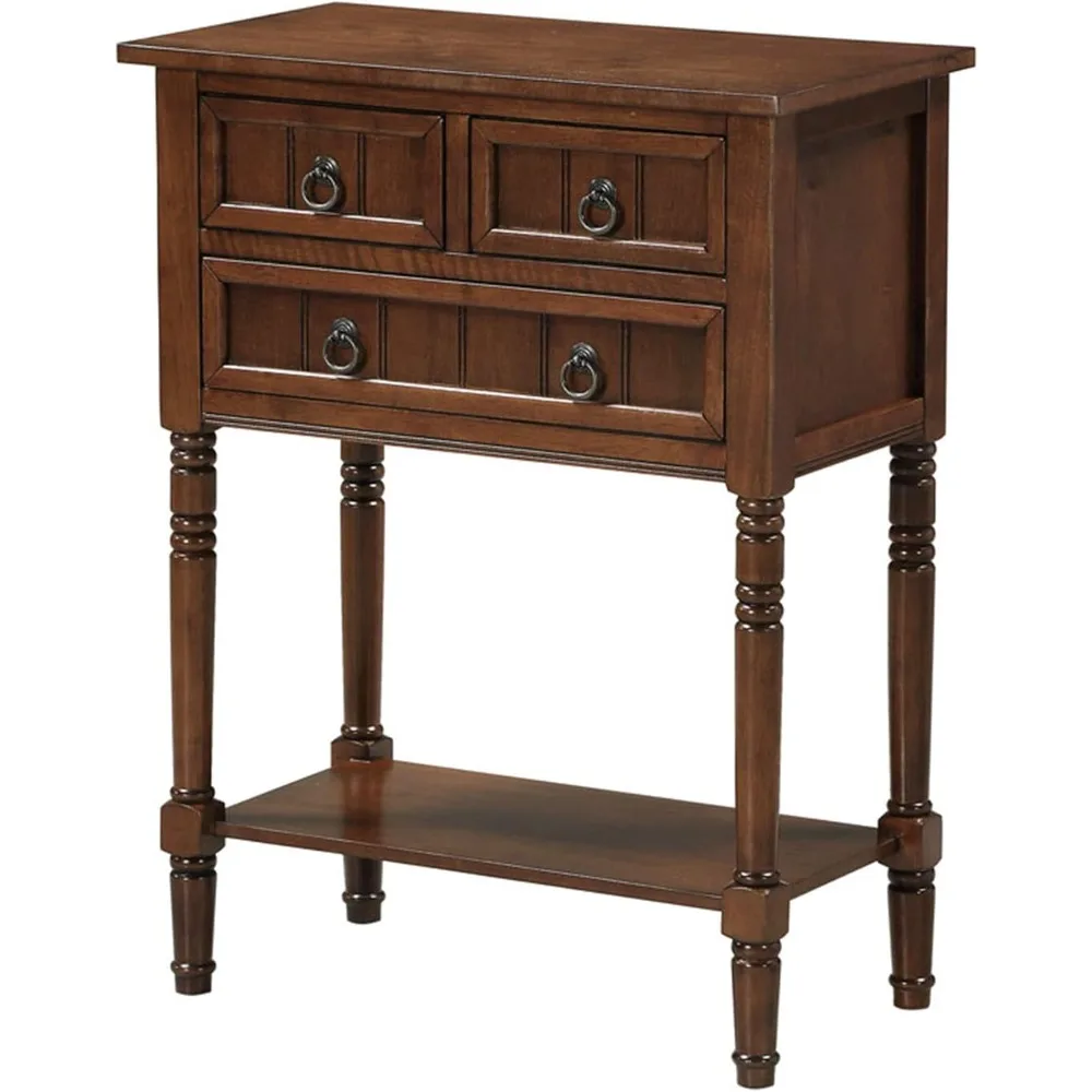 

Traditional Console with Shelf for Decor, Office & Hallway Organizer, No Tools Assembly