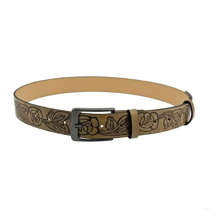 Embossing Pattern Belt Women Man Waist Belt Waistband Elegant Waiststrap
