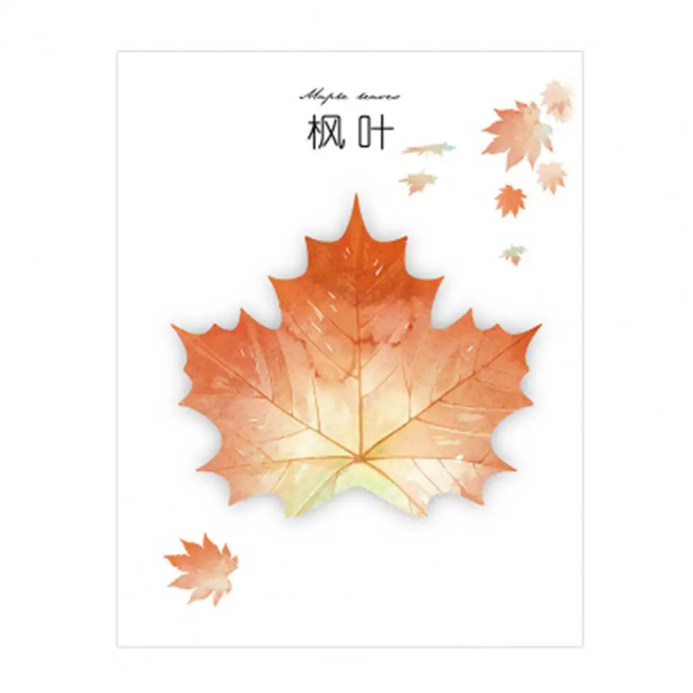 Multifunctional Vivid Color Gingko Shape Sticky Stationery Note School Supplies
