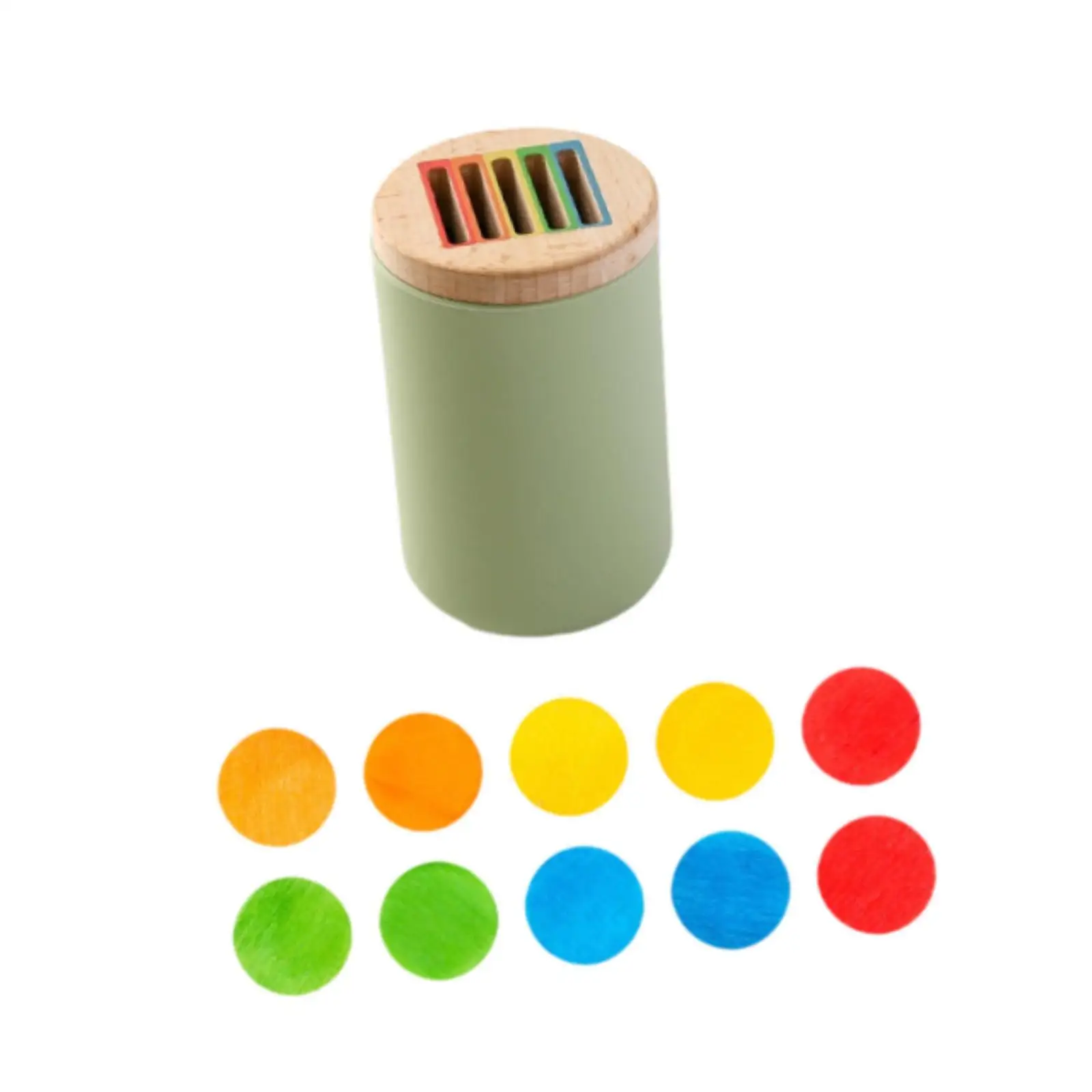Color Shape Sorting Box Wooden Shape Color Recognition Montessori Toy for Kids 3 4 5 Year Old Children Toddlers Birthday Gift