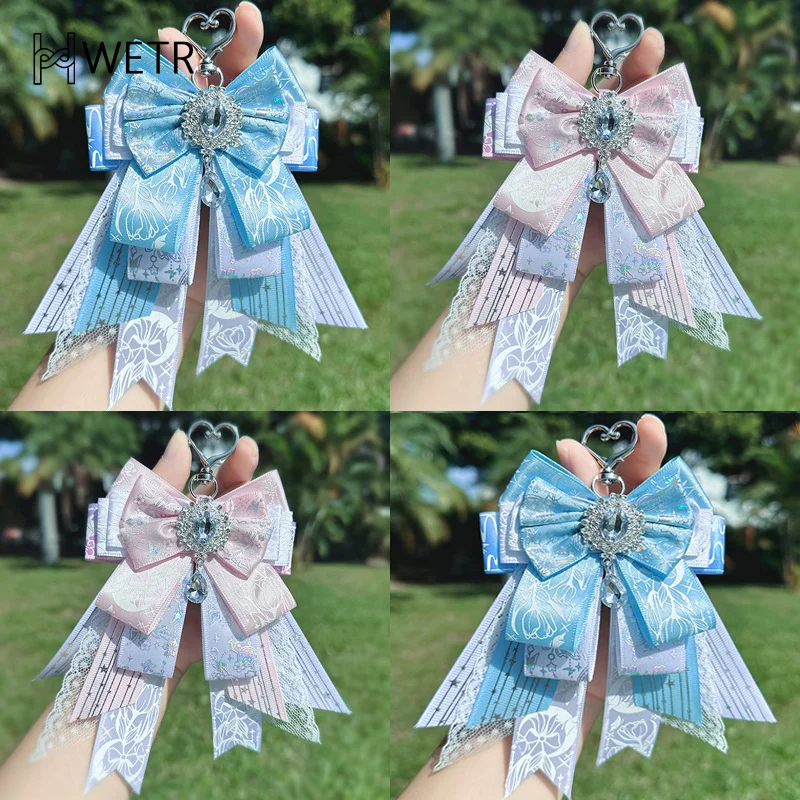 Double Layer Bow Pendant Versatile Ribbon Anime Ita Bag DIY Pendant Bag Lolita Two-Dimensions Ita Bag Jewelry Gift For Friends