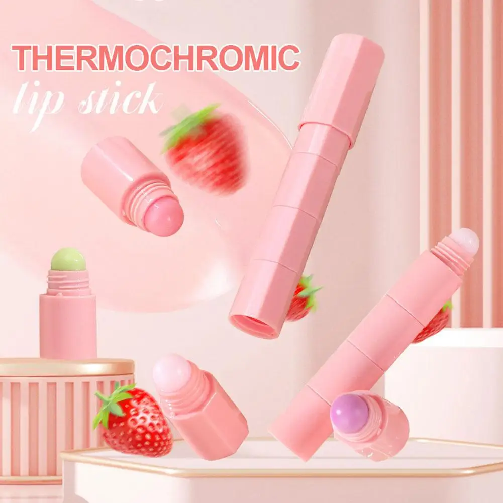 4 In 1 Color Changing Lipstick Kit Combo Strawberry Red Pen Balm Cup Lip Makeup Lipstick Non-stick Lip Multicolour Cosmetic Q9X4