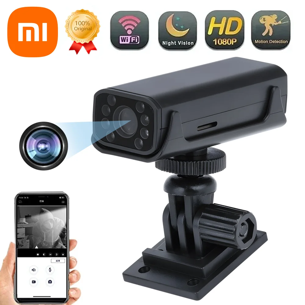 Xiaomi hd 1080p wifi mini câmera monitor remoto visão noturna detecção de movimento filmadora vigilância inteligente segurança em casa