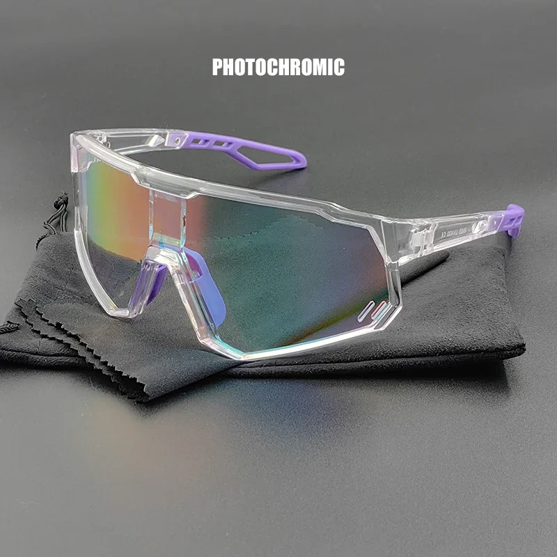 2024 Photochromic Cycling Glasses Men Women Polarized Running Fishing Goggles Sports Bicycle Sunglasses MTB Bike Eyewear Cyclist