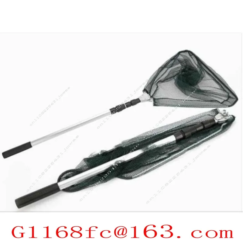 Three-section shrinkage aluminum alloy rod solid triangular foldable copy net