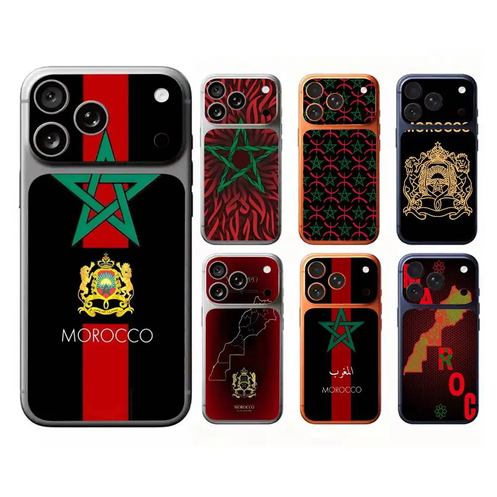 Maroc M-Morocco Flag Skin Wrap Decal Sticker Protective Back For IPhone 17 Pro 17 Pro Max