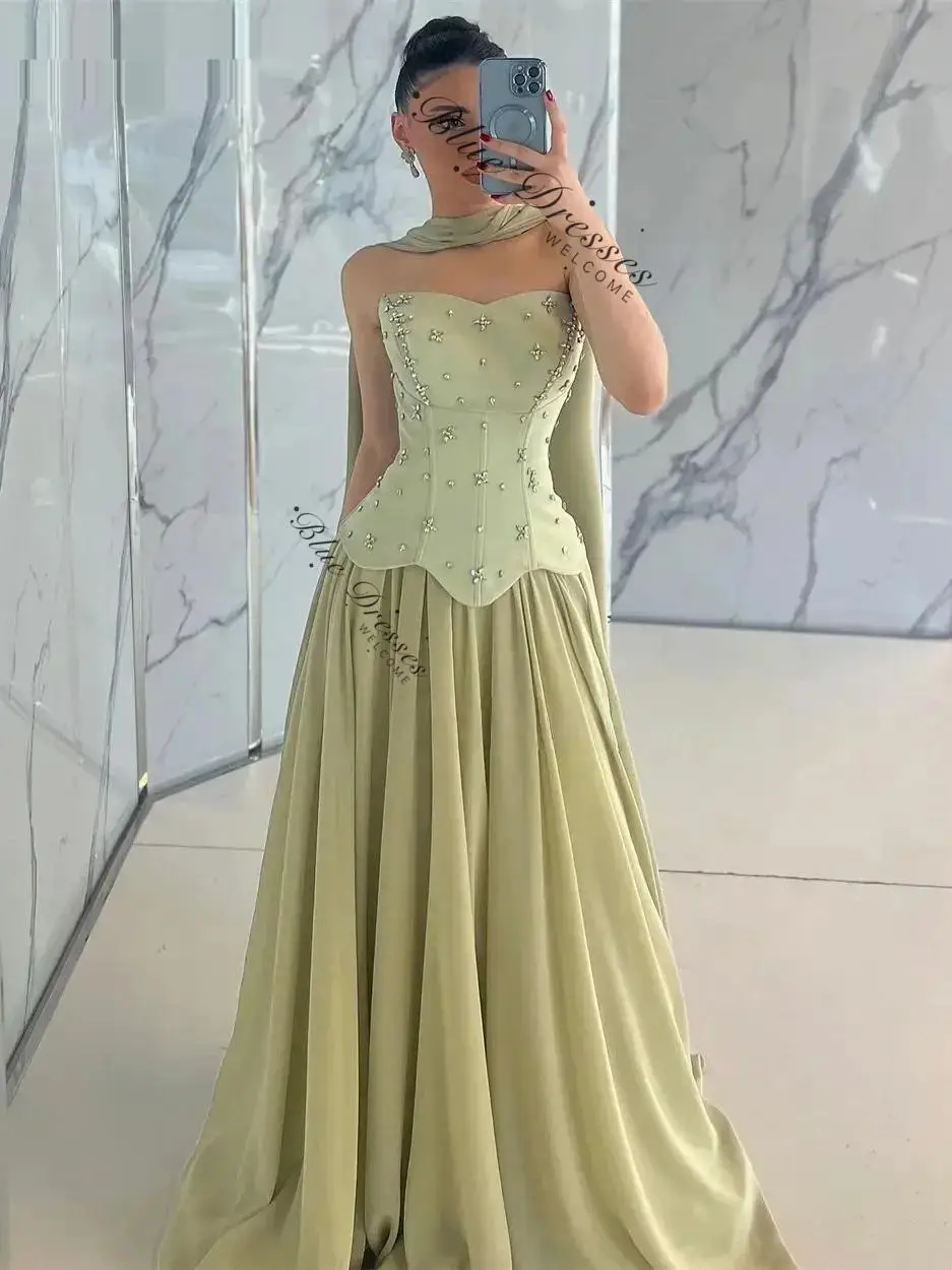 

Вечерние платья по индивидуальному заказу, вечернее платье трапециевидной формы для выпускного вечера 20225, роскошное платье без бретелек длиной до пола فساتين سهرة