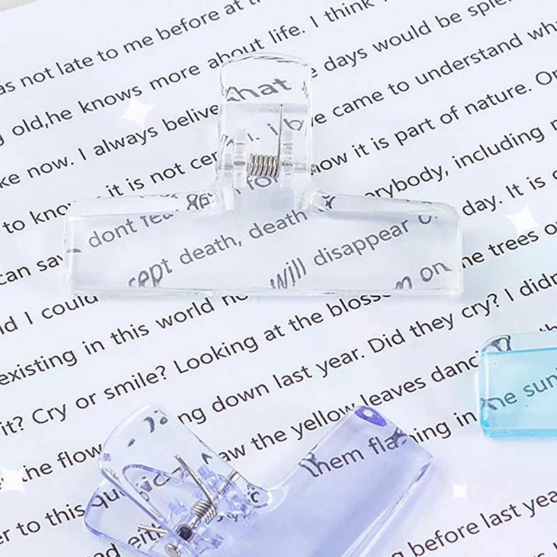 Simplicity Paper Clip Transparent Visiable Acrylic Clip Scrapbook Sticker Storage Clip Student Supplies Lovely Stationery