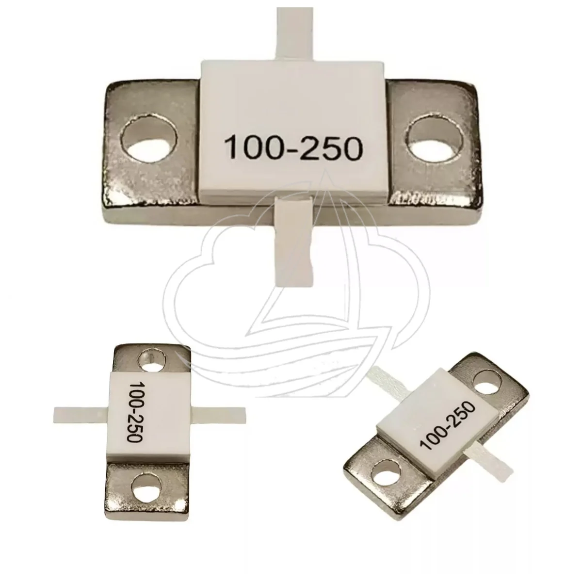 250W High Power RF Load Resistor, 100-250RM 2510 Flange Type Double Lead 100 Ohm for Industrial Base Station Microwave System